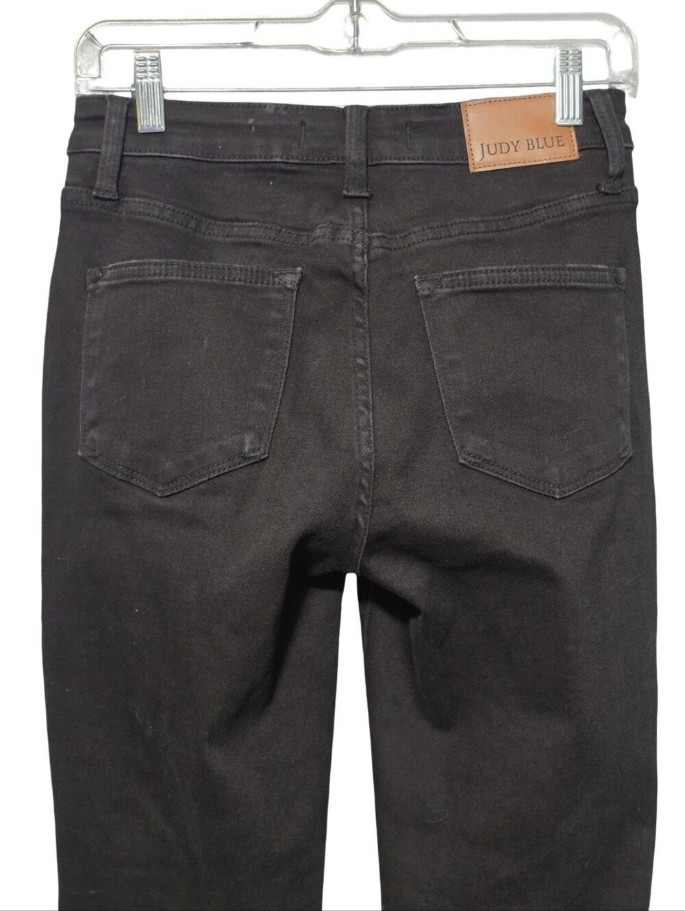 JUDY BLUE Mid Rise Slim Fit Jeans Womens 3/26 Black Minimalist Style JB88726BK - Picture 5 of 7